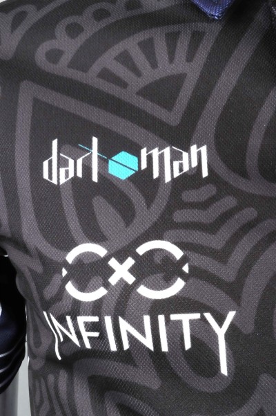 DS077 custom dart shirt design full printing dart shirt dart shirt manufacturer black detail view-8